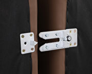 7pcs 157-inch brown vegan leather comfy modular sectional sofa additional photo 5 of 7