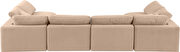 Modern 6pcs 158-inch navy velvet fabric modular sectional by Meridian additional picture 9