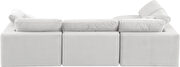 Modern 119-inch 4pcs cream velvet fabric modular sectional by Meridian additional picture 11