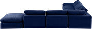 Modern 157-inch 7pcs navy velvet fabric modular sectional by Meridian additional picture 9