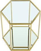 Glam style end table set in hexagon shape by Meridian additional picture 2
