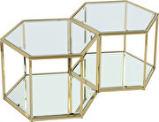 2pcs coffee table set in hexagon shape by Meridian additional picture 2