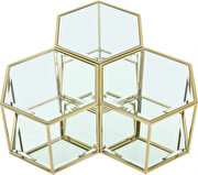 Glam style modular coffee table set in hexagon shape by Meridian additional picture 2