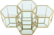 Glam style modular coffee table set in hexagon shape by Meridian additional picture 3