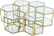 Glam style modular coffee table set in hexagon shape by Meridian additional picture 3