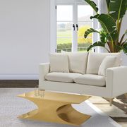 Gold metal contemporary glam style coffee table by Meridian additional picture 3
