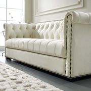 Classic tufted ivory fabric sofa by Modway additional picture 7