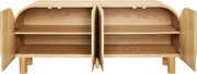 Solid oak wood and oak veneer curved buffet / sideboard by Meridian additional picture 6