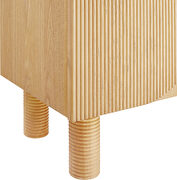 Solid oak wood and oak veneer curved buffet / sideboard by Meridian additional picture 10