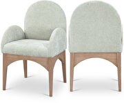 Art deco design mint fabric armchair additional photo 2 of 9