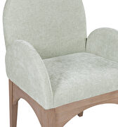Art deco design mint fabric armchair additional photo 3 of 9