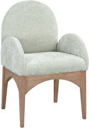 Art deco design mint fabric armchair additional photo 5 of 9