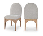 Art deco design gray fabric sidechair additional photo 2 of 8