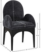 Art deco design black fabric armchair by Meridian additional picture 10