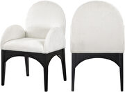 Art deco design gray fabric armchair additional photo 2 of 10