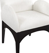 Art deco design gray fabric armchair additional photo 3 of 10