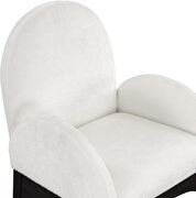 Art deco design gray fabric armchair additional photo 4 of 10