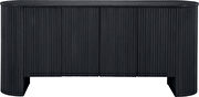 Fluted detail art-deco style black sideboard / buffet by Meridian additional picture 9