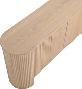 Fluted detail art-deco style oak sideboard / buffet additional photo 3 of 11