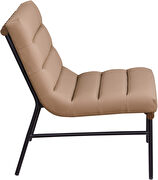 Accent chair in tan vegan leather by Meridian additional picture 6