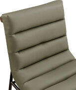 Olive vegan leather pair of dining chairs additional photo 3 of 8