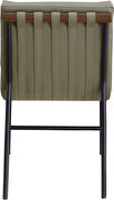 Olive vegan leather pair of dining chairs additional photo 5 of 8