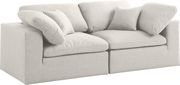 Modular design fabric contemporary 2pcs sofa by Meridian additional picture 6