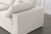 Modular design 4pcs sectional sofa in cream fabric by Meridian additional picture 4