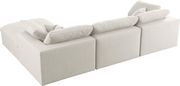 Modular design 4pcs sectional sofa in cream fabric by Meridian additional picture 6