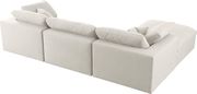 Modular design 4pcs sectional sofa in cream fabric by Meridian additional picture 7