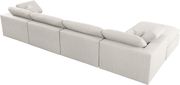 Modular design 5pcs sectional sofa in cream fabric by Meridian additional picture 6