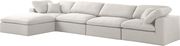 Modular design 5pcs sectional sofa in cream fabric by Meridian additional picture 9