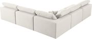 Modular design 5pcs sectional sofa in cream fabric by Meridian additional picture 3