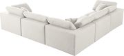 Modular design 5pcs sectional sofa in cream fabric by Meridian additional picture 5