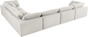 Modular design 6pcs sectional sofa in cream fabric by Meridian additional picture 5