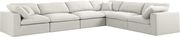 Modular design 6pcs sectional sofa in cream fabric by Meridian additional picture 7