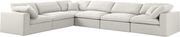 Modular design 6pcs sectional sofa in cream fabric by Meridian additional picture 8