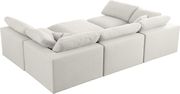 Modular design 6pcs sectional sofa in cream fabric by Meridian additional picture 4