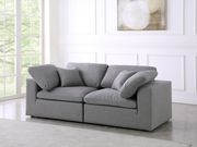 Modular design fabric contemporary 2pcs sofa by Meridian additional picture 7