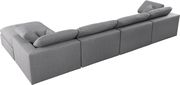 Modular design 5pcs sectional sofa in gray fabric by Meridian additional picture 6