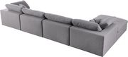 Modular design 5pcs sectional sofa in gray fabric by Meridian additional picture 7