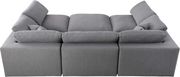 Modular design 6pcs sectional sofa in gray fabric by Meridian additional picture 3