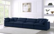 Modular design fabric contemporary 4pcs sofa by Meridian additional picture 6