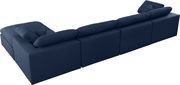 Modular design 5pcs sectional sofa in navy fabric by Meridian additional picture 6