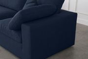 Modular design 5pcs sectional sofa in navy fabric by Meridian additional picture 4
