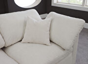 Modular 3 pcs sofa in cream velvet fabric by Meridian additional picture 3