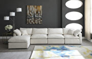 Modular 5 pcs sectional in gray velvet fabric by Meridian additional picture 10
