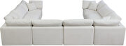 Modular 8 pcs sectional in cream velvet fabric by Meridian additional picture 7