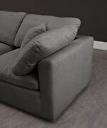 Modular 4 pcs sectional in gray velvet fabric by Meridian additional picture 2