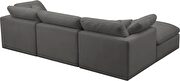 Modular 4 pcs sectional in gray velvet fabric by Meridian additional picture 3